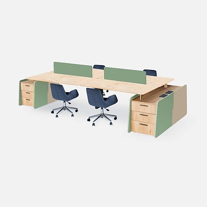 CRA Dörtlü Workstation Kabinli